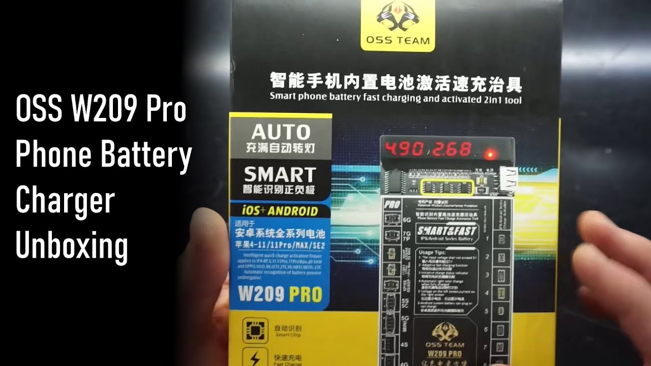 OSS W209 Pro Battery charger Unboxing