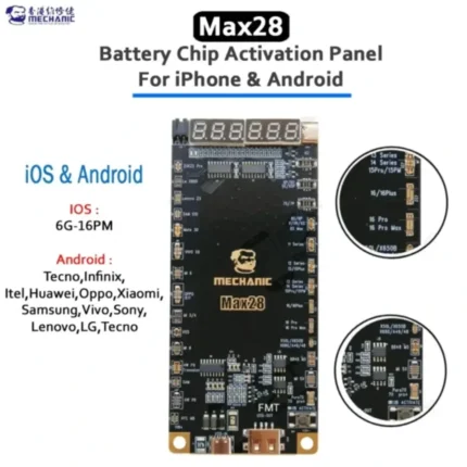 لوحة تنشيط بطارية ميكانيك Mechanic MAX28 Battery Activation Board – أداة فحص وتشغيل البطاريات الاحترافية