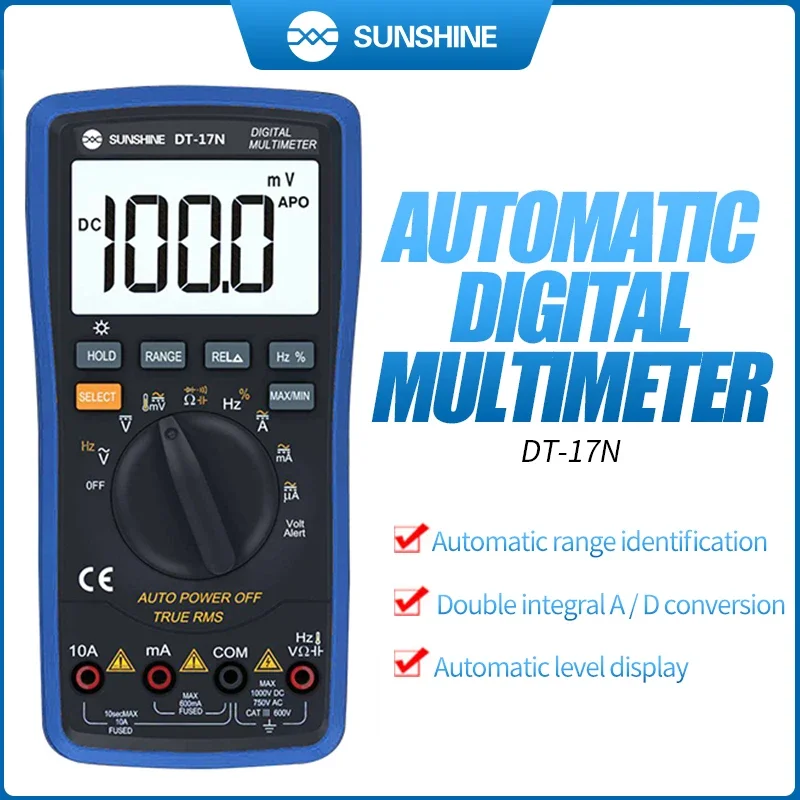 101692952232922978.webp ملتي ميتر Sunkion DT-17N الأصلي | Digital Multimeter احترافي لقياس الجهد والتيار والمقاوم
