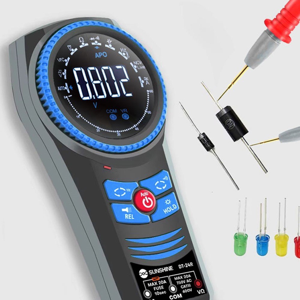 101692952232931854.jpg SUNSHINE DT-024R Rotary Multimeter Automatic Range Handheld Voltage Resistance Continuity Tester