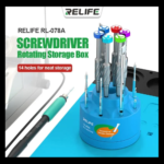 Relife RL-078 – صندوق تخزين مفكات متعدد الوظائف 360° بسعة 19 فتحة