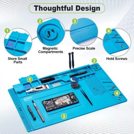 لوحة سيليكون مربعة Sunshine SS-160 – حصيرة حماية زرقاء